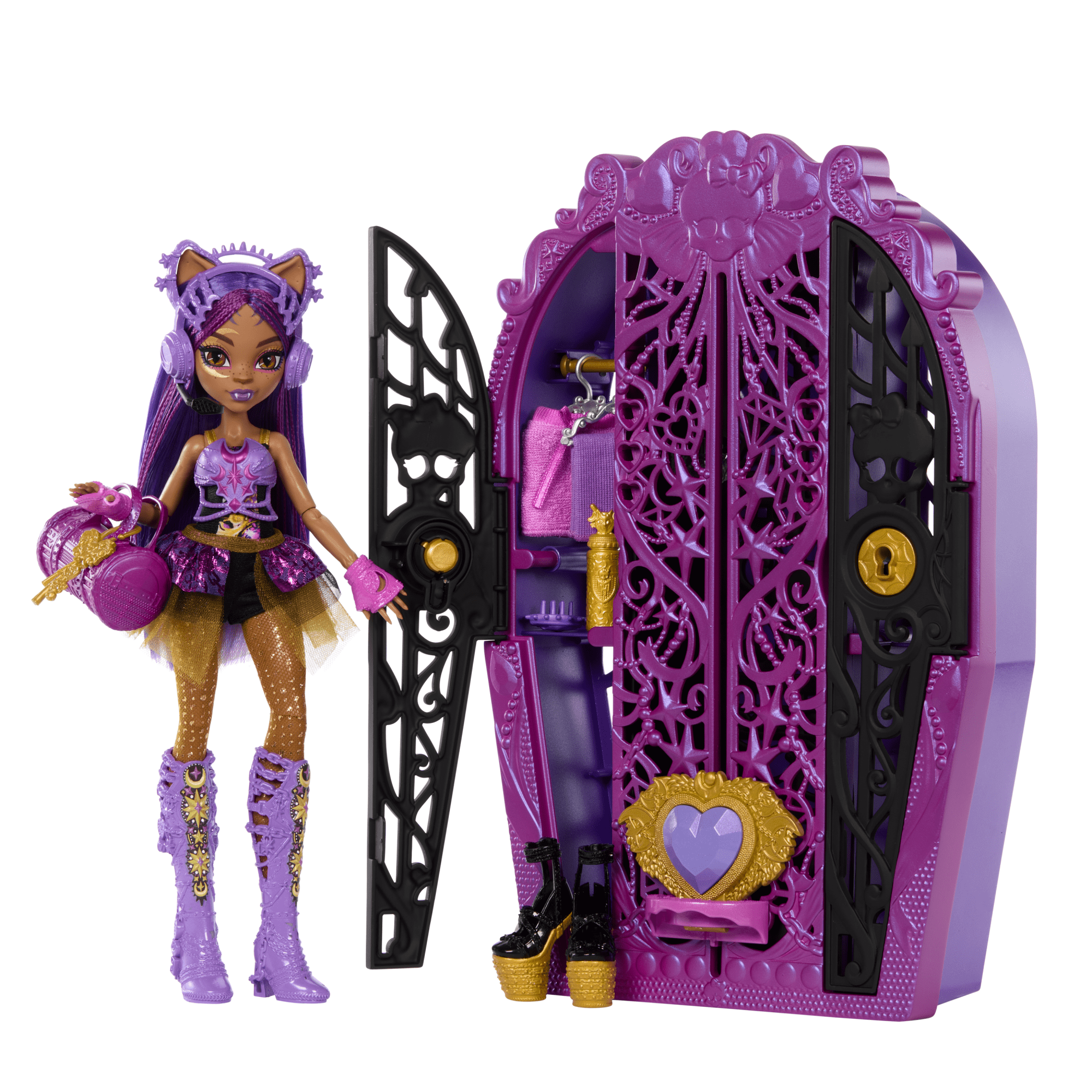 Monster High Skulltimate Secrets Monster Mysteries Playset, Clawdeen Wolf Doll With 19+ Surprises
