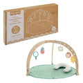 Fisher-Price Wood Baby Playmat Lay & Play Deluxe Activity Gym With Wooden Frame & Tummy Time Sensory Toys For Newborns 0+ Months