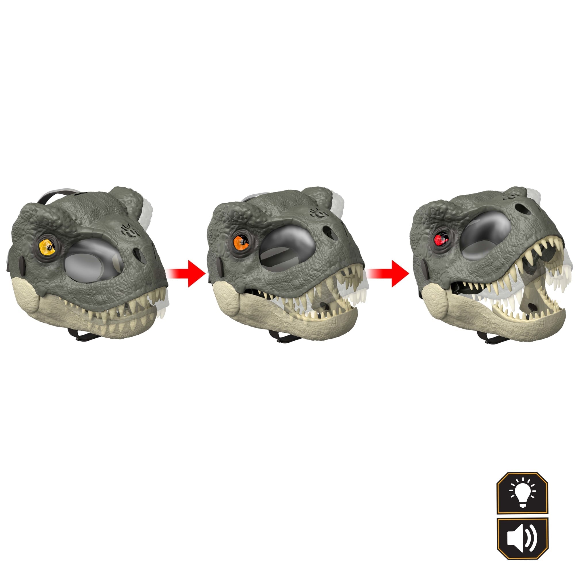 Jurassic World Rebirth  Masque de Jeu de Rôle  T. Rex, Yeux à del