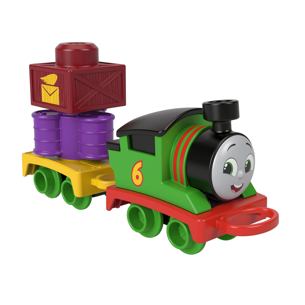 Thomas & Friends My First Percy Push-Along Toy Train With Stacking Cargo For Toddlers