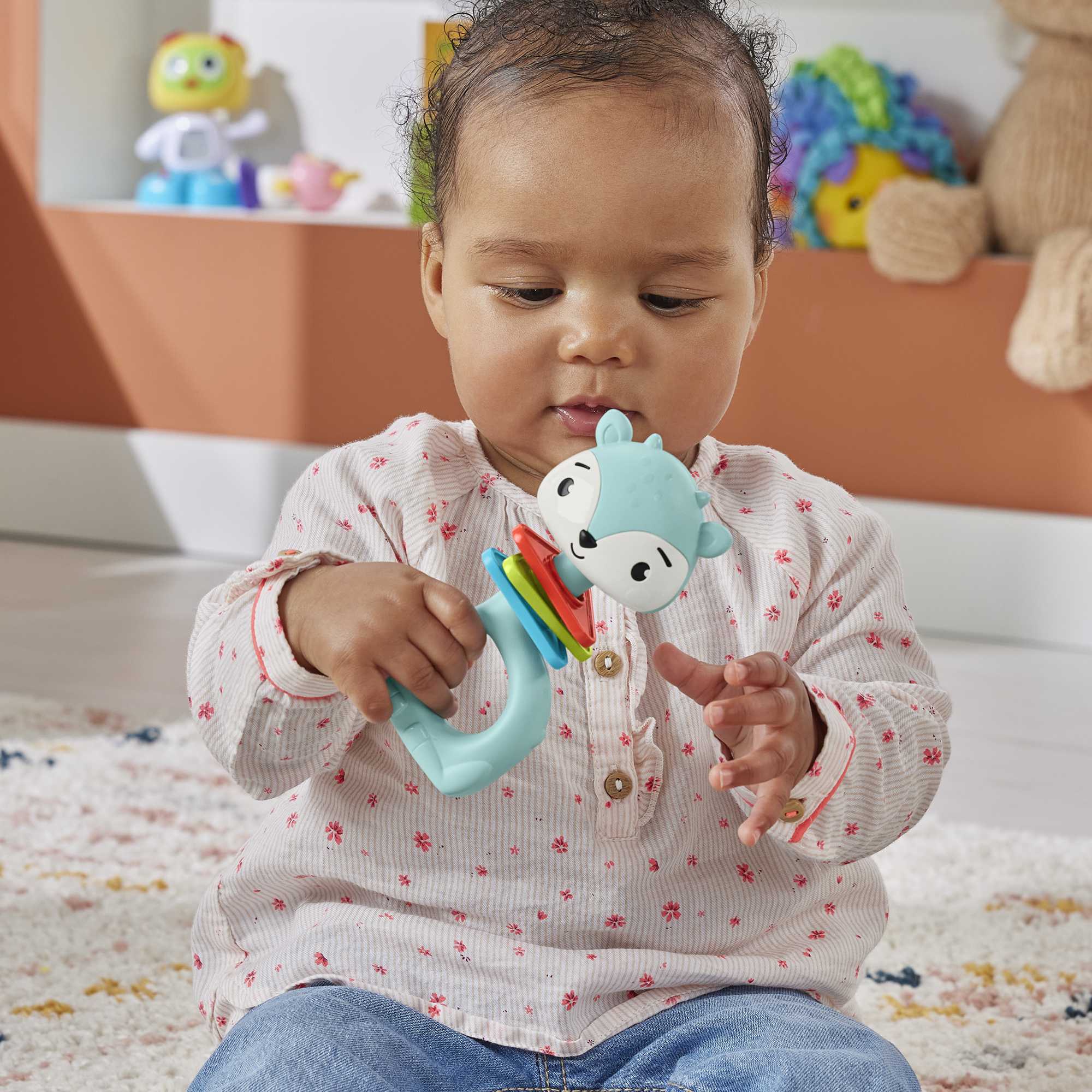 Fisher-Price Baby Chocalho para Bebês Sensimals Veado