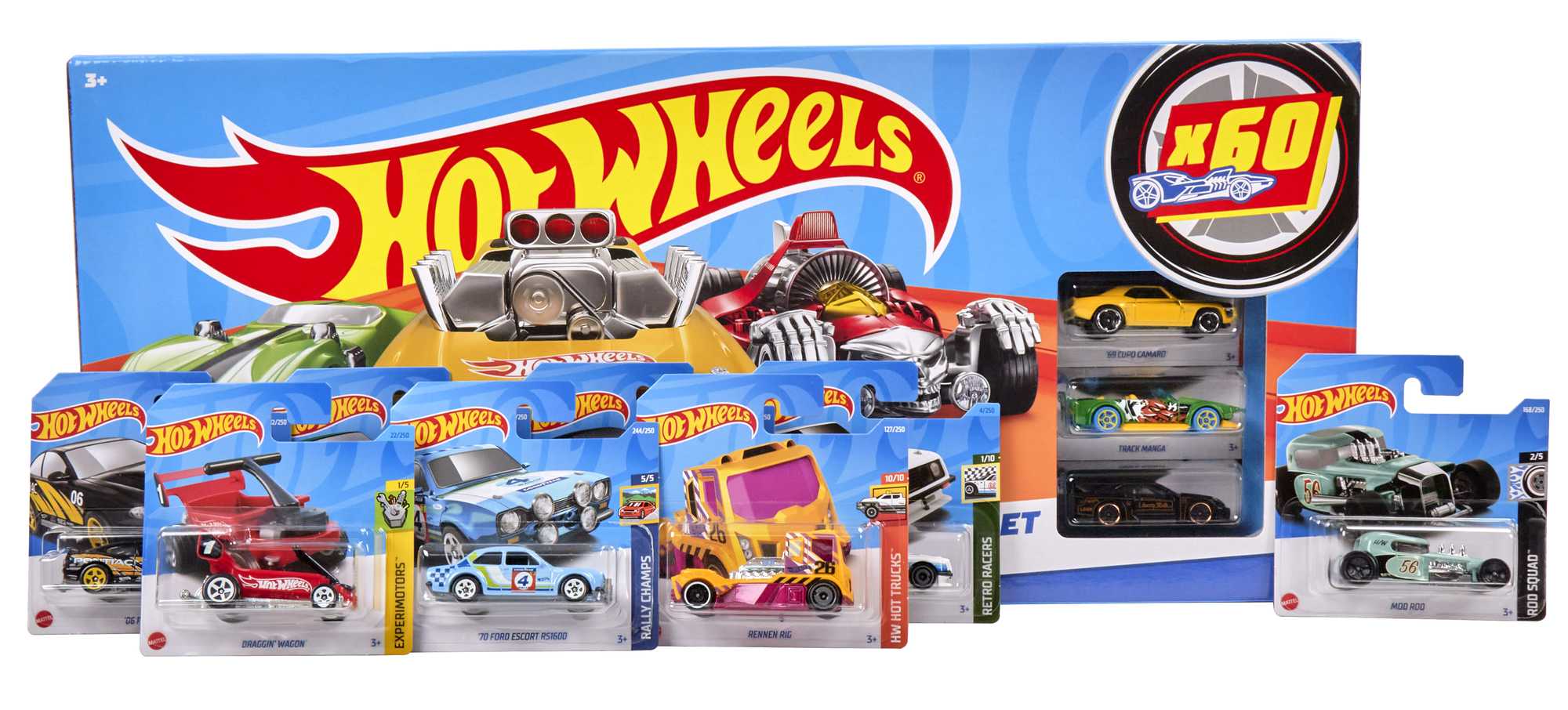 Hot Wheels®  Échelle1:64  Coffret de 60Véhicules de Collection