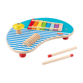 Fisher-Price Wooden Musical Table With Percussion instrument Toys, 3 Wood Pieces