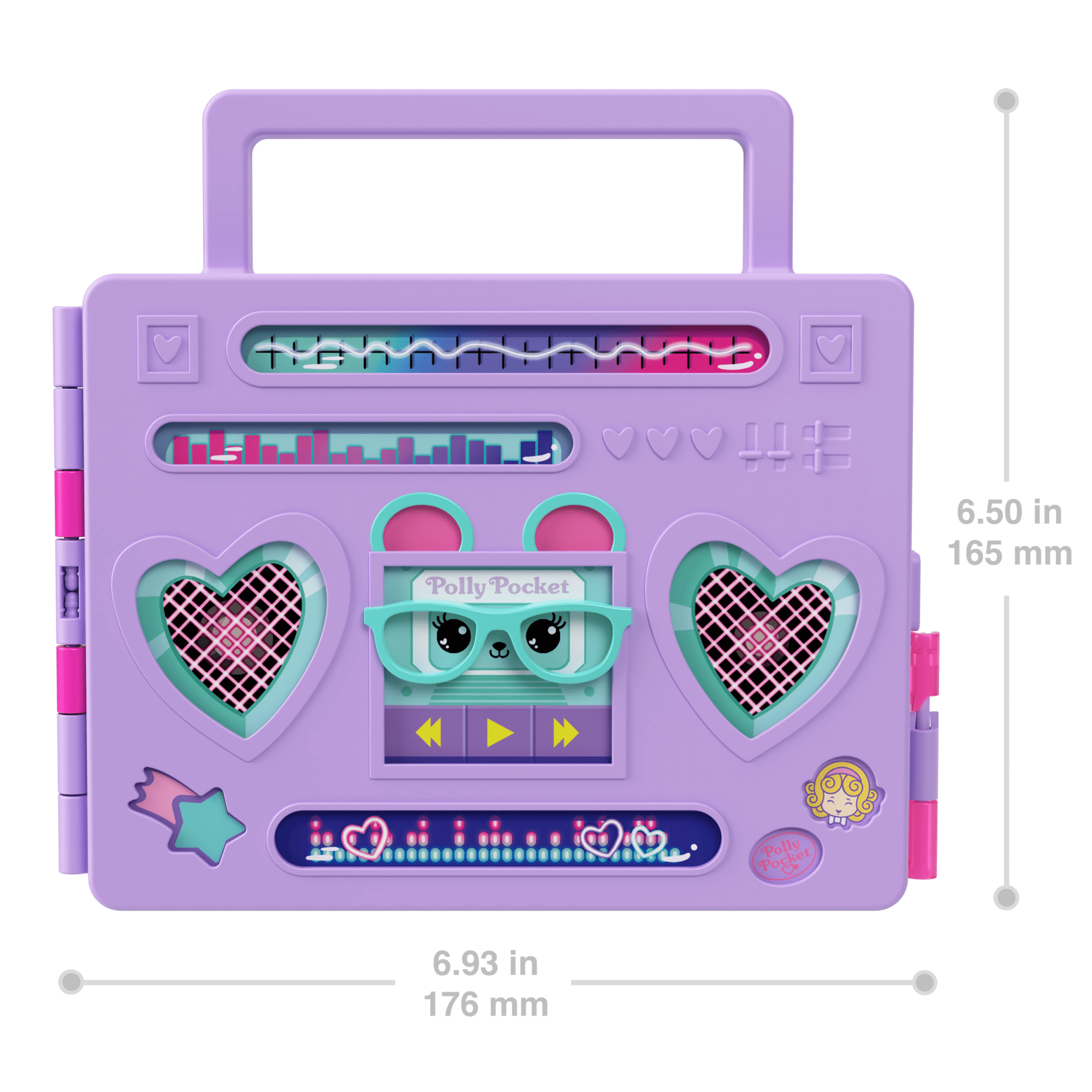 Polly Pocket Disco Dance Fashion Reveal Doll & Playset With Unboxing Surprises & Water Play