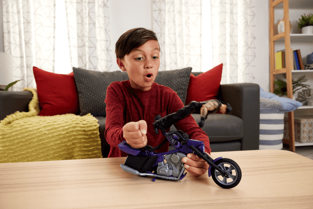 WWE Wrekkin’ Slamcycle Vehicle & Undertaker Action Figure, Toy Morotcycle With Breakaway Parts