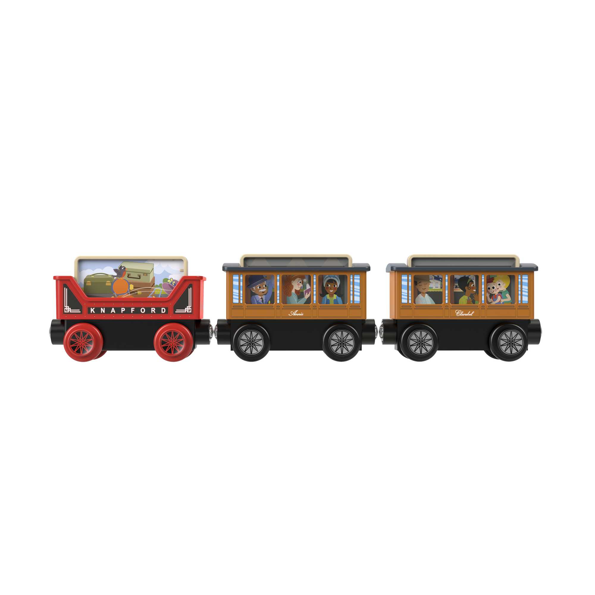 Fisher-Price Thomas et ses Amis Piste en Bois Coffret de Jeu Ramassage de Passagers à La Gare des Quatre Vents