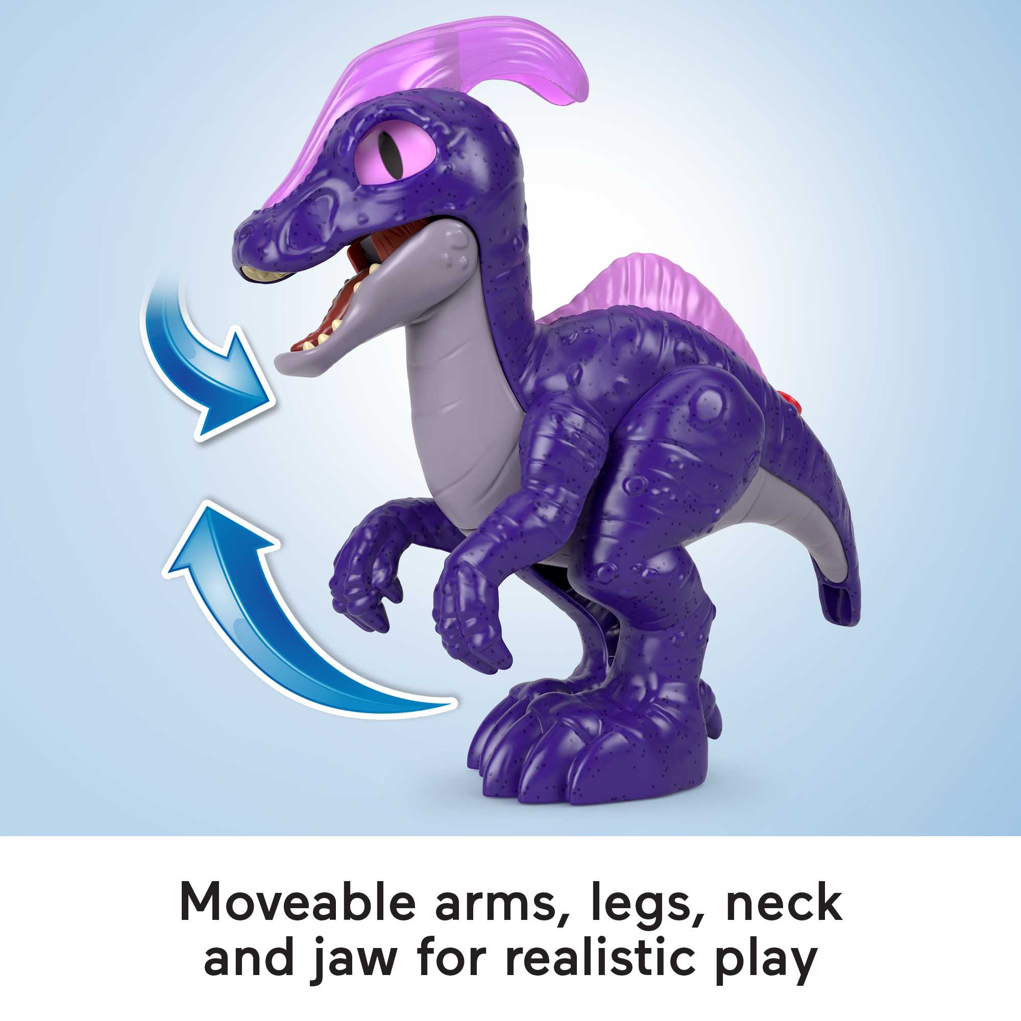 Imaginext Jurassic World Dinosaur Parasaurolophus XL Figure With Lights & Sounds, 10-inch Toy