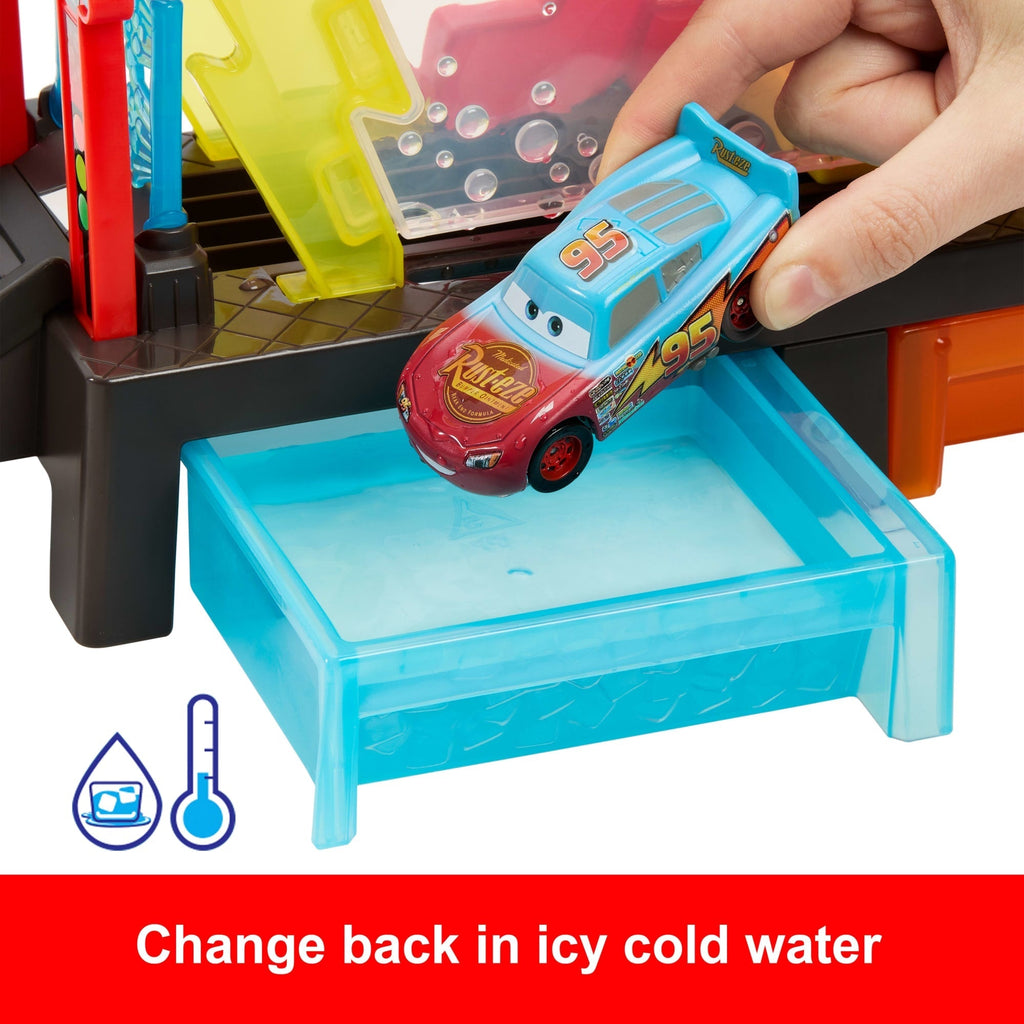 Disney And Pixar Cars Color Changers Race Ready Car Wash Playset & Color Changing Lightning Mcqueen
