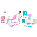 Barbie Fast Cast Clinic Playset With Brunette Barbie Doctor Doll, 4 Play Areas, 30+ Play Pieces